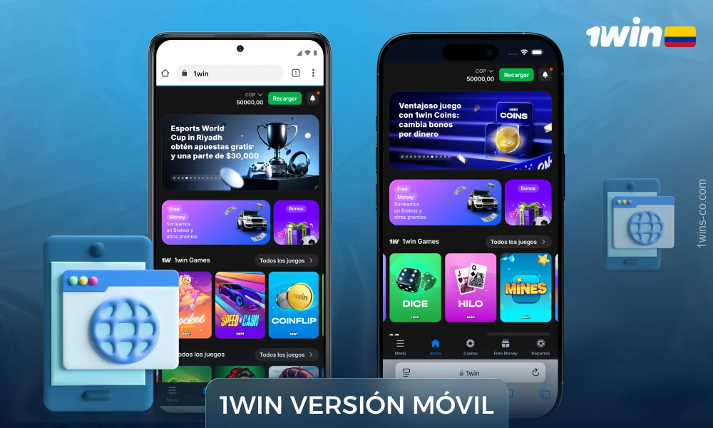 La versión móvil de 1Win ofrece a los jugadores colombianos la misma funcionalidad que la app