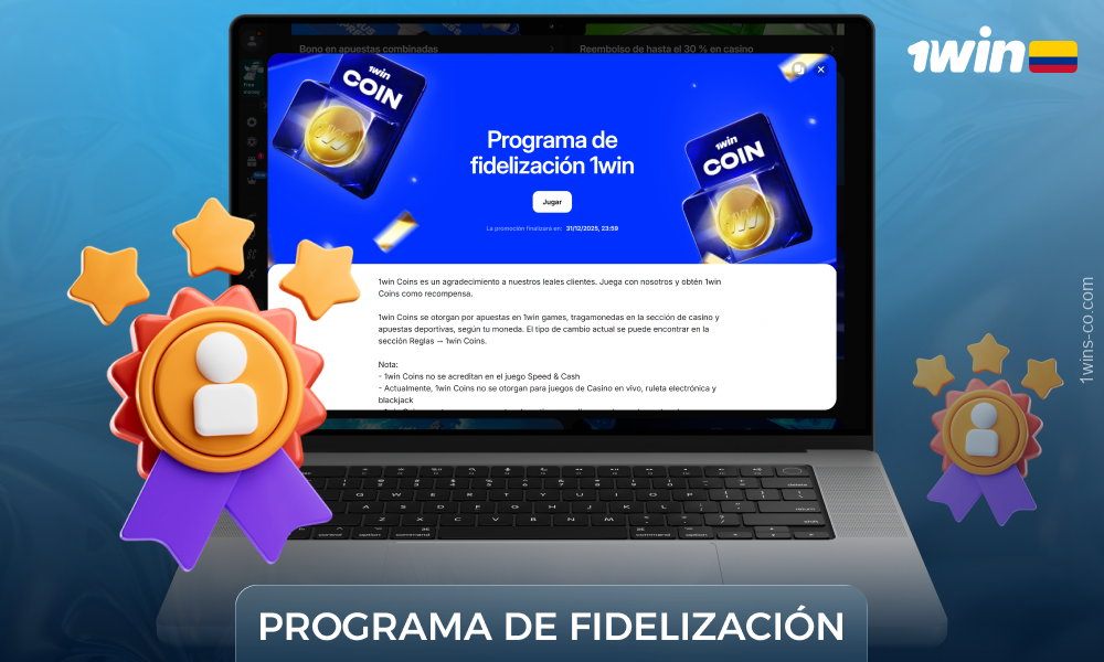 El programa de fidelidad de 1win recompensa a los jugadores activos con puntos especiales canjeables por dinero real